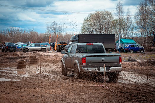Ford truck at a motorsport event