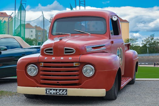 classic Ford truck from the 1970s