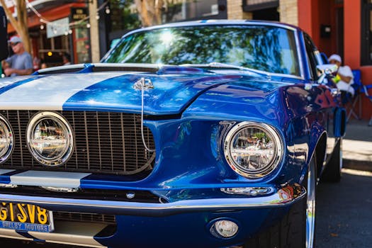 Classic car show with vintage Ford models